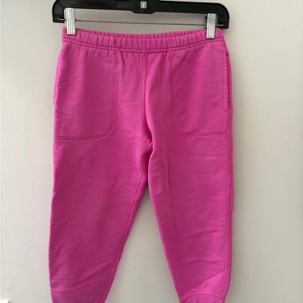 Hanna Andersson Bright Pink Kids 140 (8) cuffed sweatpants